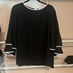 Calvin Klein Black Top with White Trim